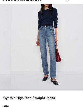 Reformation Cynthia High-Rise Straight Jeans